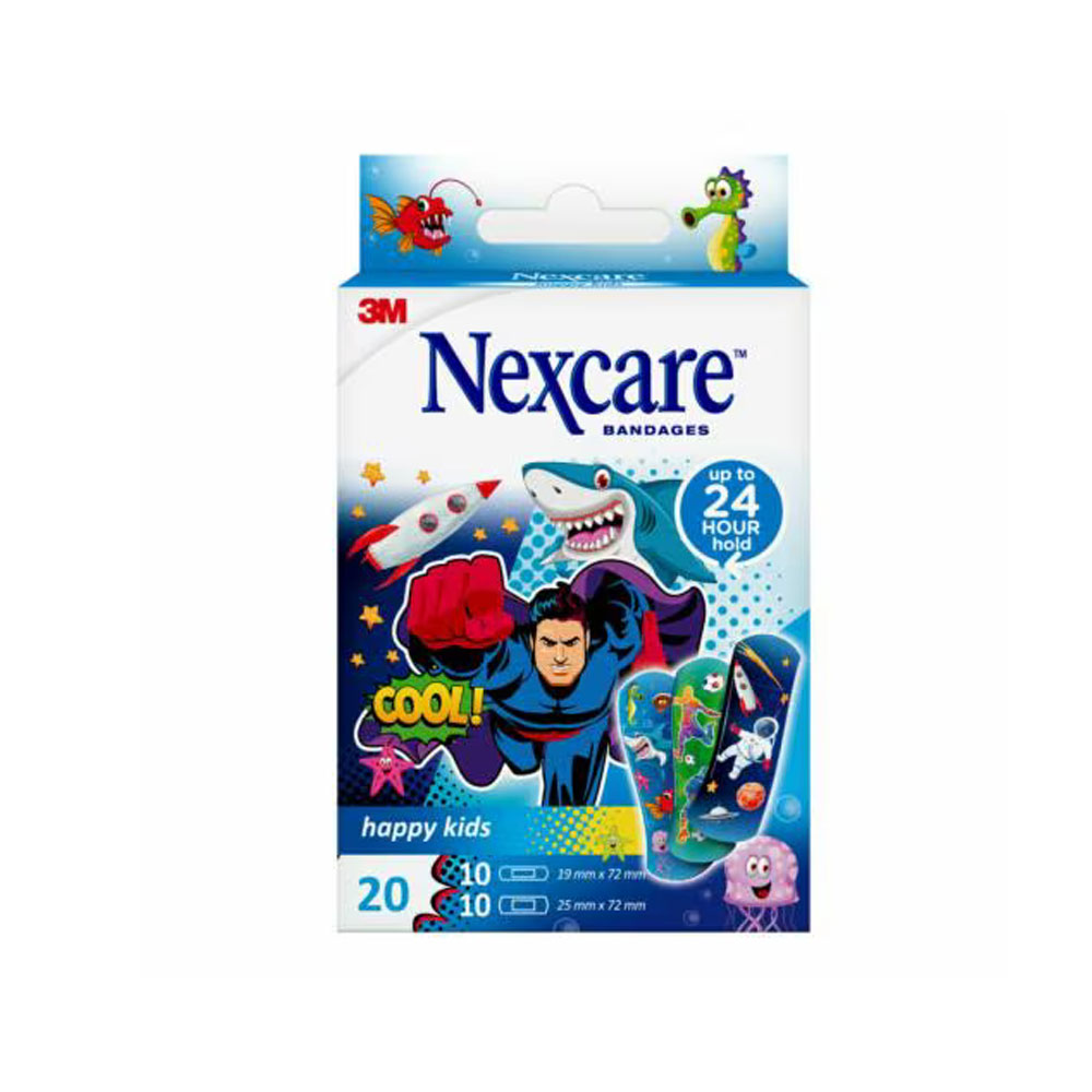 Nexcare Apósitos para niños Happy Kids Boys X20