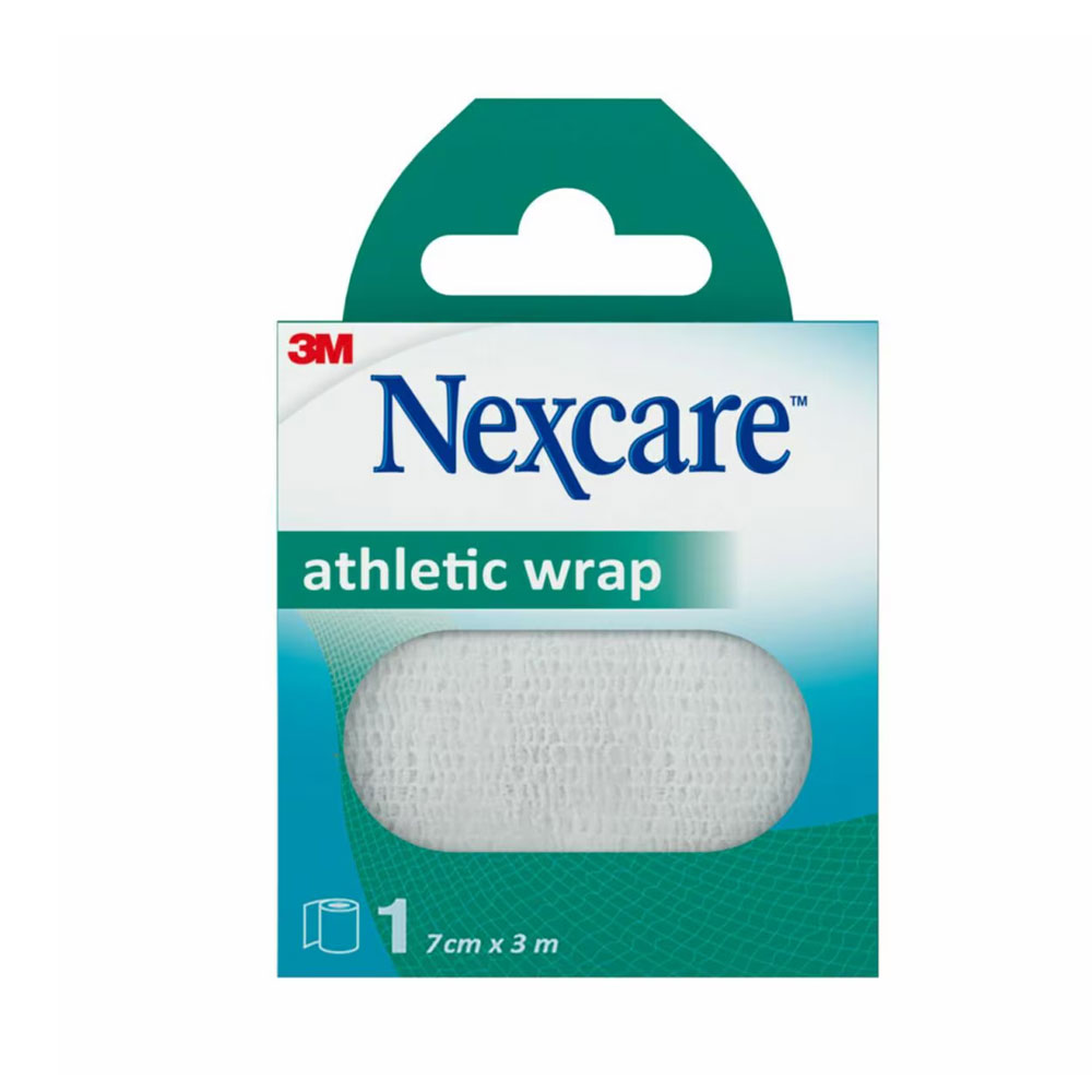 Nexcare Cinta Atheltic Wrap para vendaje atlético 7 cm x 3 m