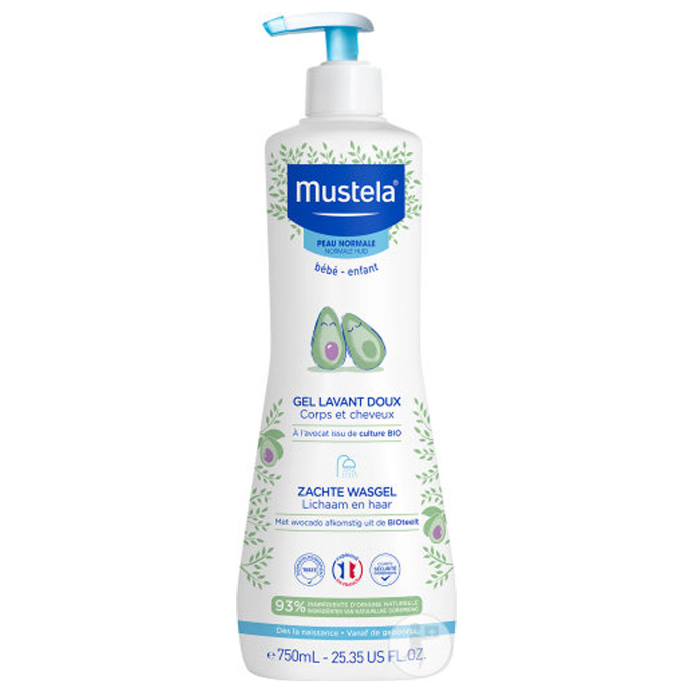 Mustela Gel limpiador suave Piel normal 750 ml