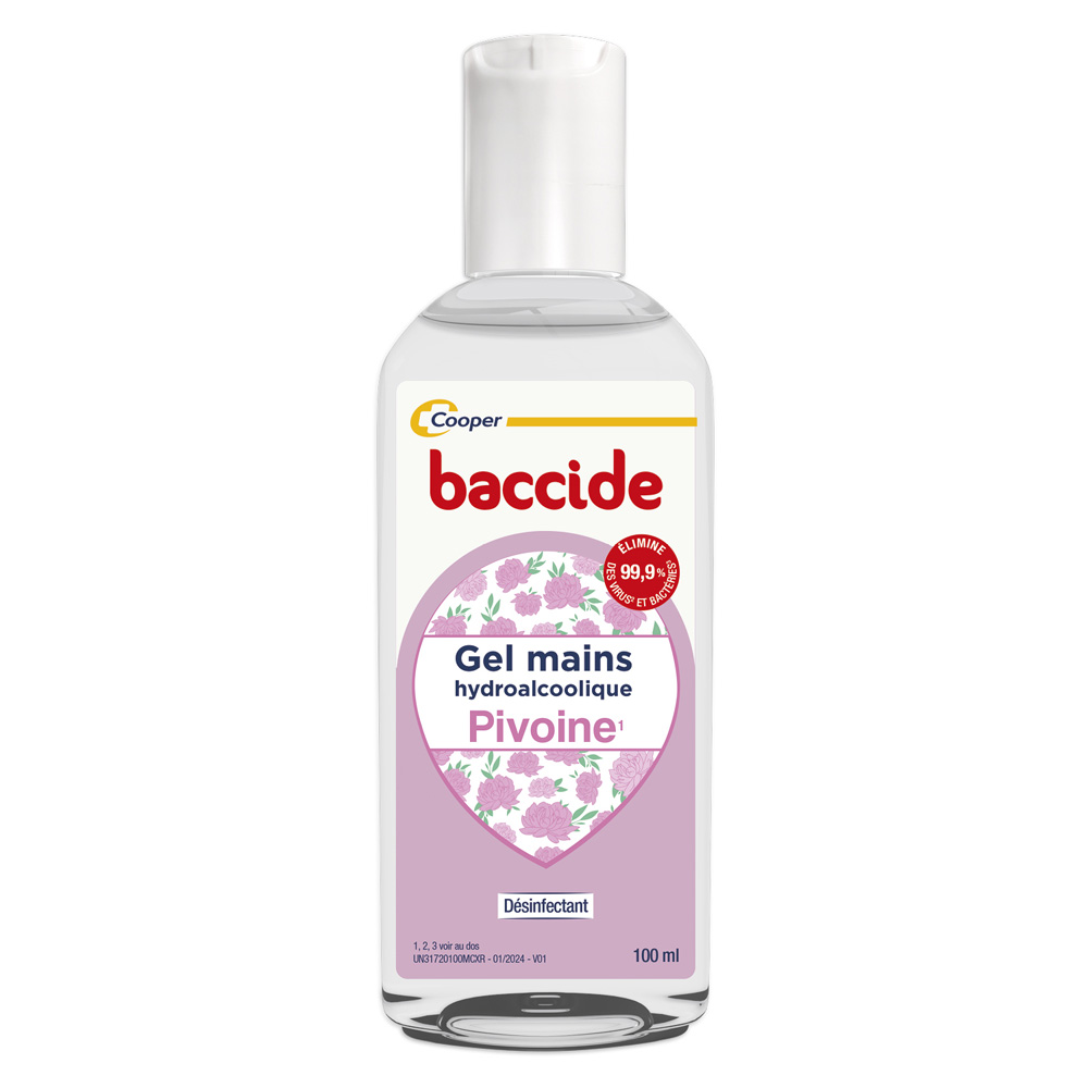 Baccide Gel desinfectante de manos hidroalcohólico peonía pieles sensibles 100 ml