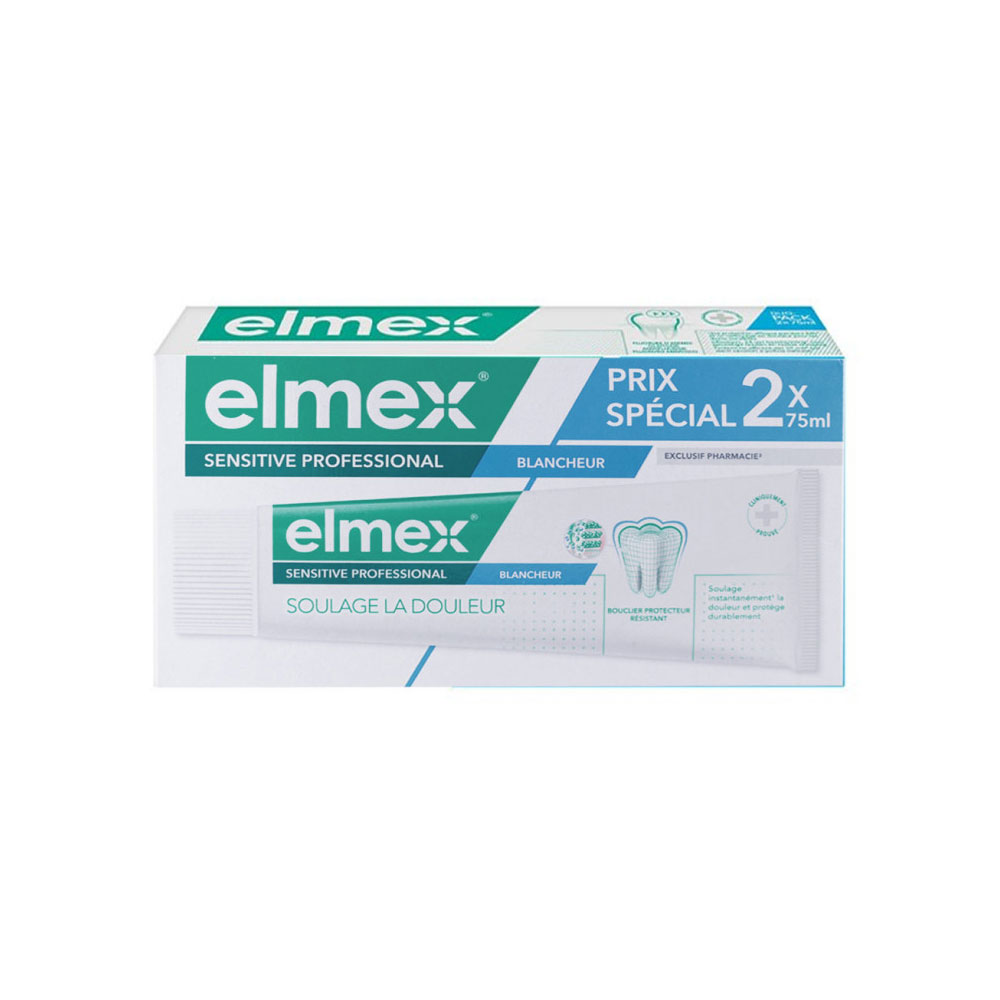 Elmex Sensitive Professional dentífrico blanqueador Oferta especial 2x75ml