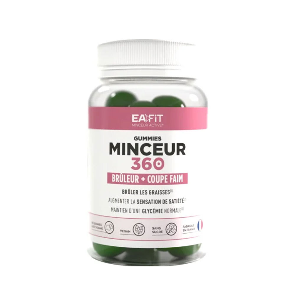 Eafit Adelgazante 360 Burner + supresor del apetito Sabor manzana 60 gominolas