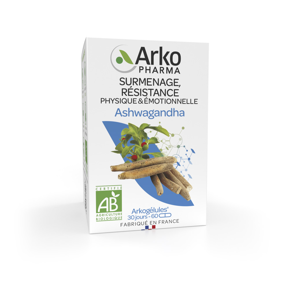 Arkopharma Arkocápsulas Ashwagandha bio burnout, resistencia 60 cápsulas