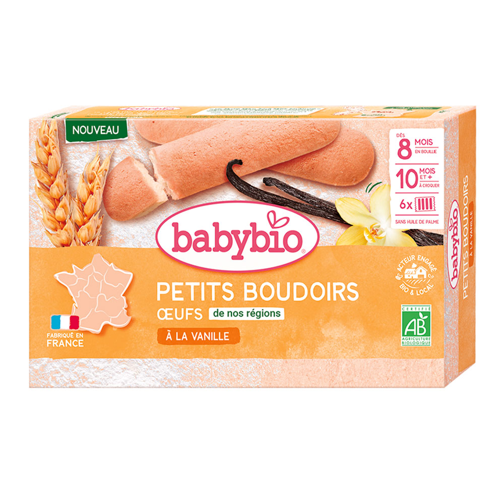Babybio Bizcochitos de vainilla bio de 8 a 10 meses 6 sobres de 4