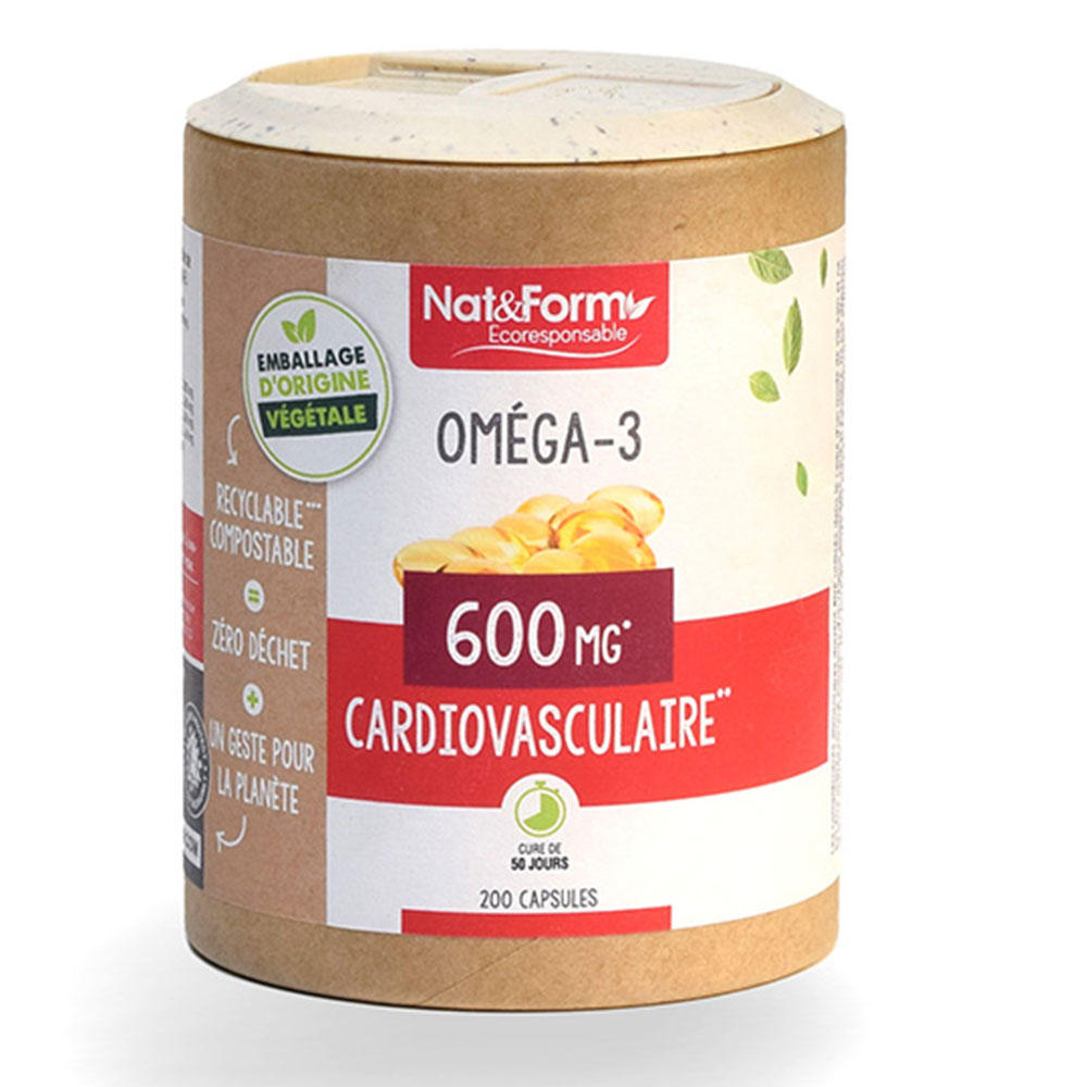 Nat&Form Omega-3 600 MG 200 cápsulas