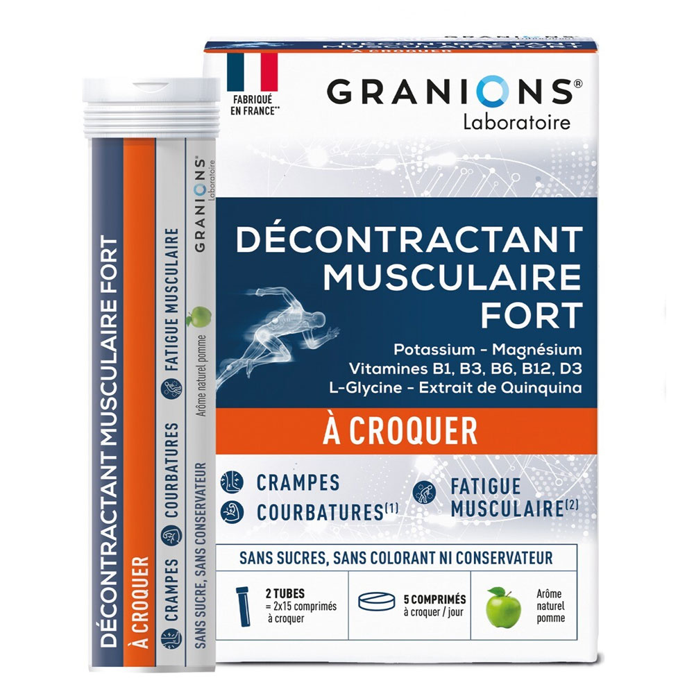 Granions Descontracturante muscular fuerte 2 x 15 comprimidos masticables