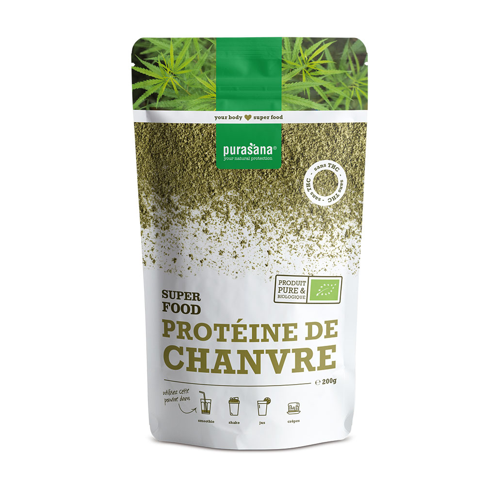 Purasana Proteína de cáñamo bio en polvo 200 g