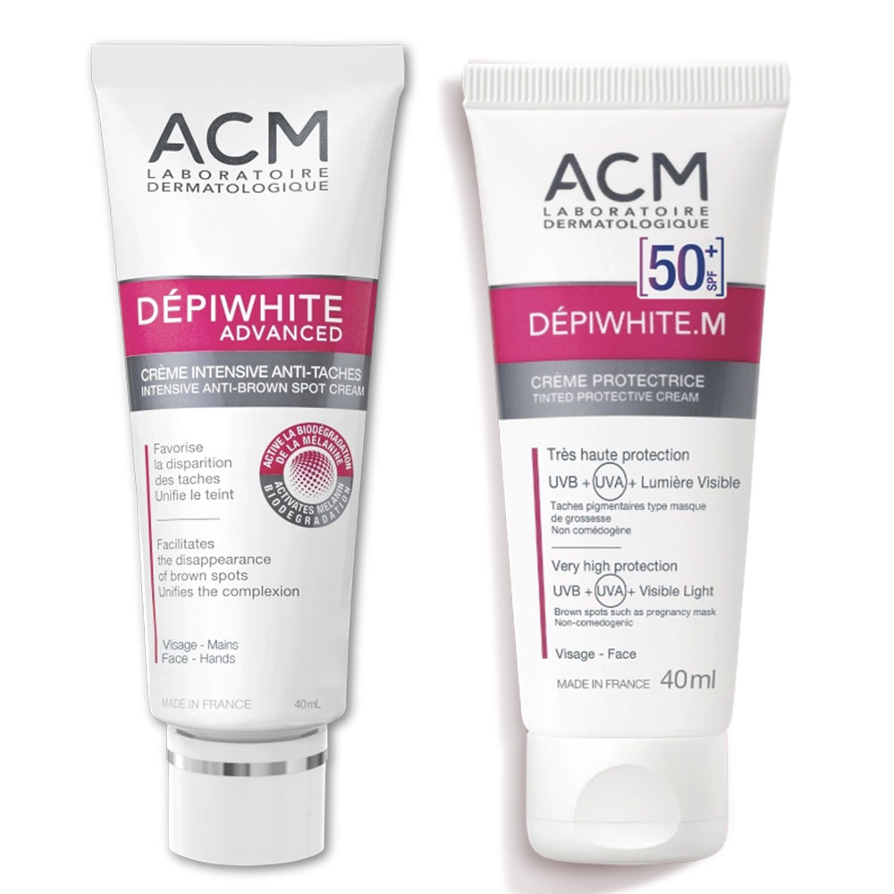 Acm Depiwhite M+Advanced crema intensiva antimanchas y crema protectora SPF50 2x40ml