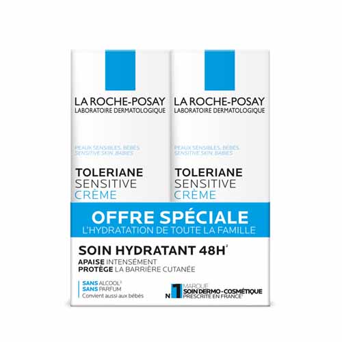 La Roche-Posay Toleriane Crema hidratante calmante protectora pieles sensibles 2 x 40 ml