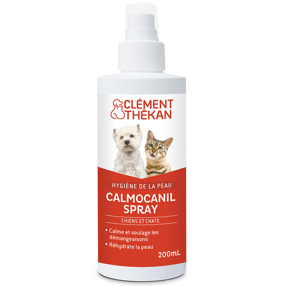 Clement-Thekan Calmocanil Spray Calme et Soulage les Démangeaisons Chiens Chats 200 ml