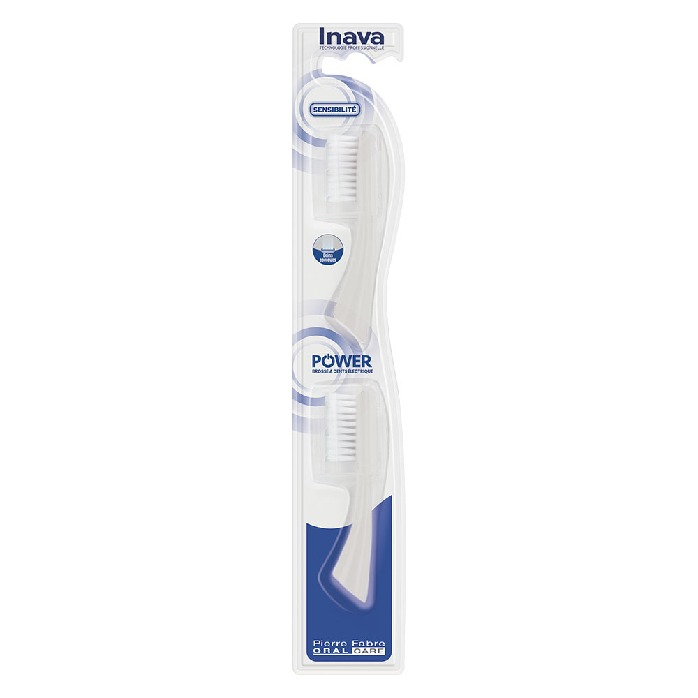 Inava Hybrid Recambios suaves 15/100 para cepillos eléctricos x2