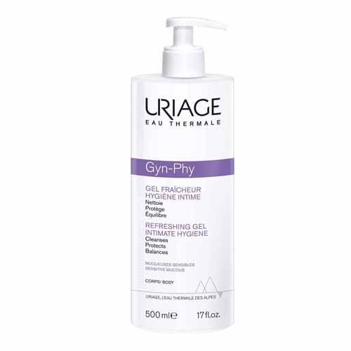 Uriage Gyn-Phy Gel Refrescante Higiene Íntima Mucosas Sensibles Muqueuses Sensibles 500ml