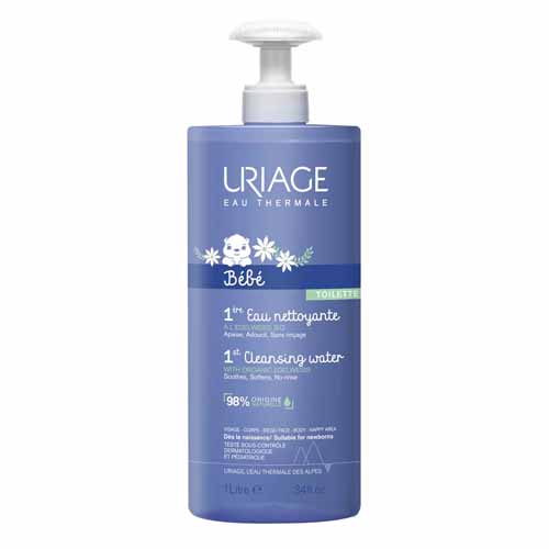 Uriage Bebé Primera Agua Limpiadora Rostro Cuero Y Nalgas Bebe 1l
