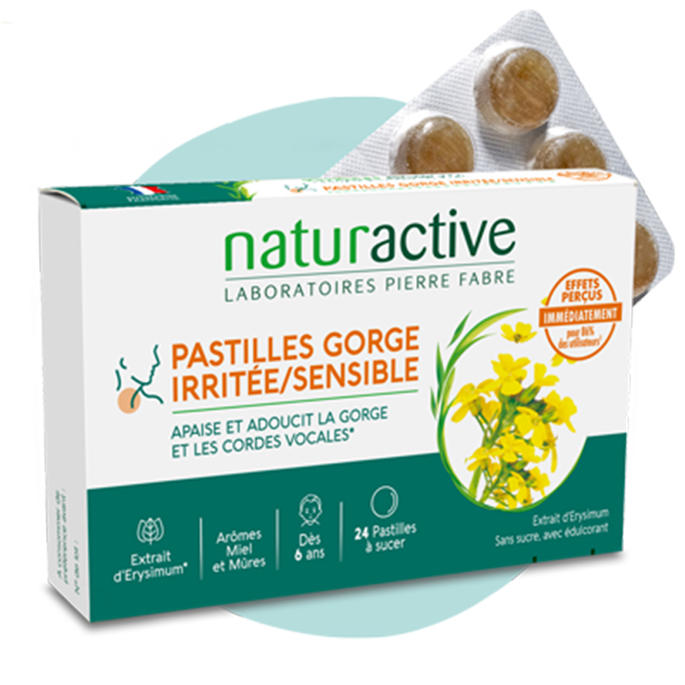 Naturactive Pastillas para garganta irritada y sensible 2 x 24 unidades