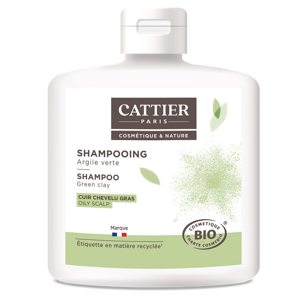 Cattier Cuero cabelludo graso arcilla verde bio 250 ml