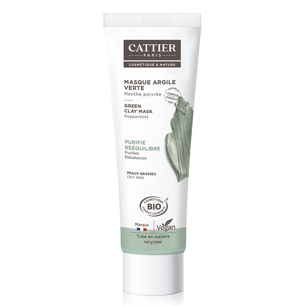 Cattier Arcilla Mascarilla Facial de Arcilla Verde y Menta Piperita Bio 100ml