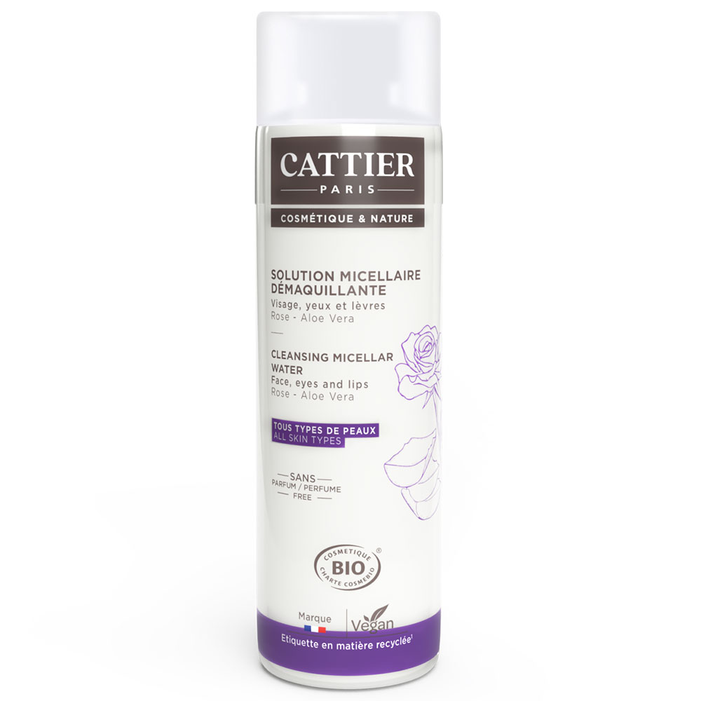 Cattier Desmaquillante micelar rosa aole vera bio 300ml
