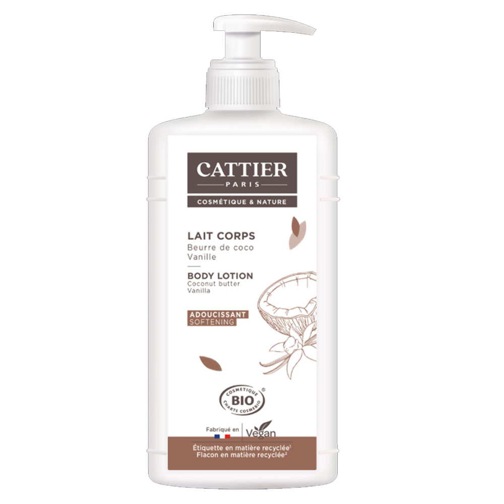 Cattier Loción corporal manteca de coco vainilla bio 500ml