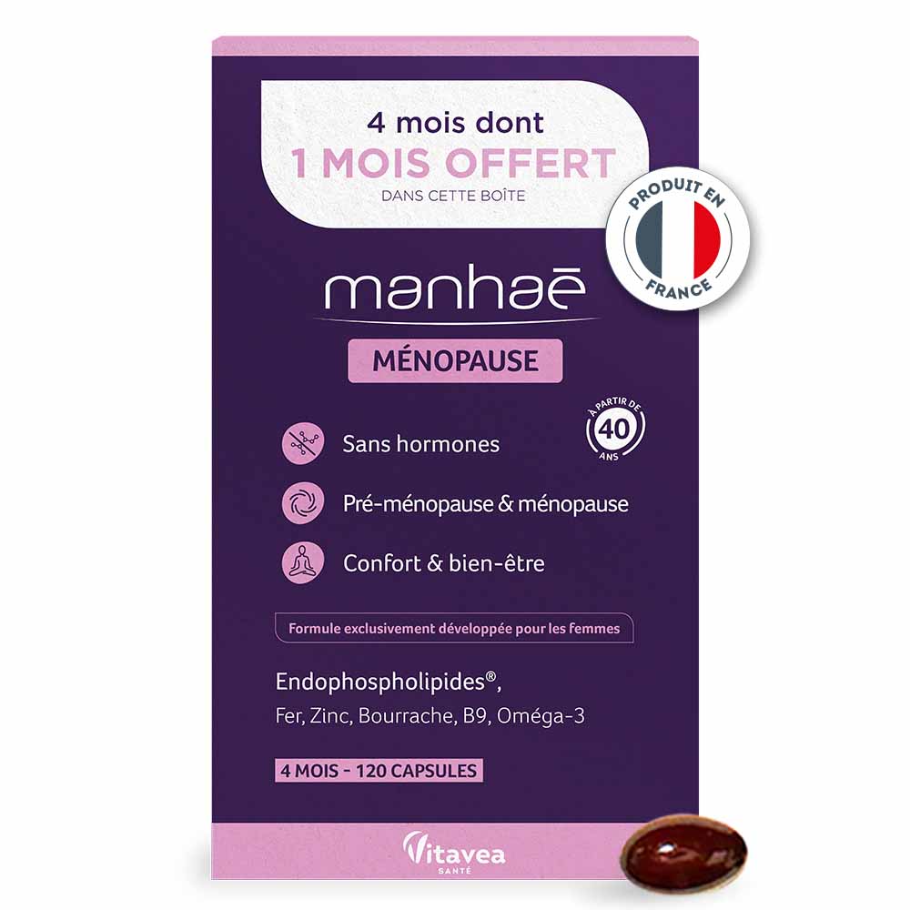 Manhaé Feminidad Menopausia Sin Hormonas 90 Capsulas + 30 Gratis 120 capsules