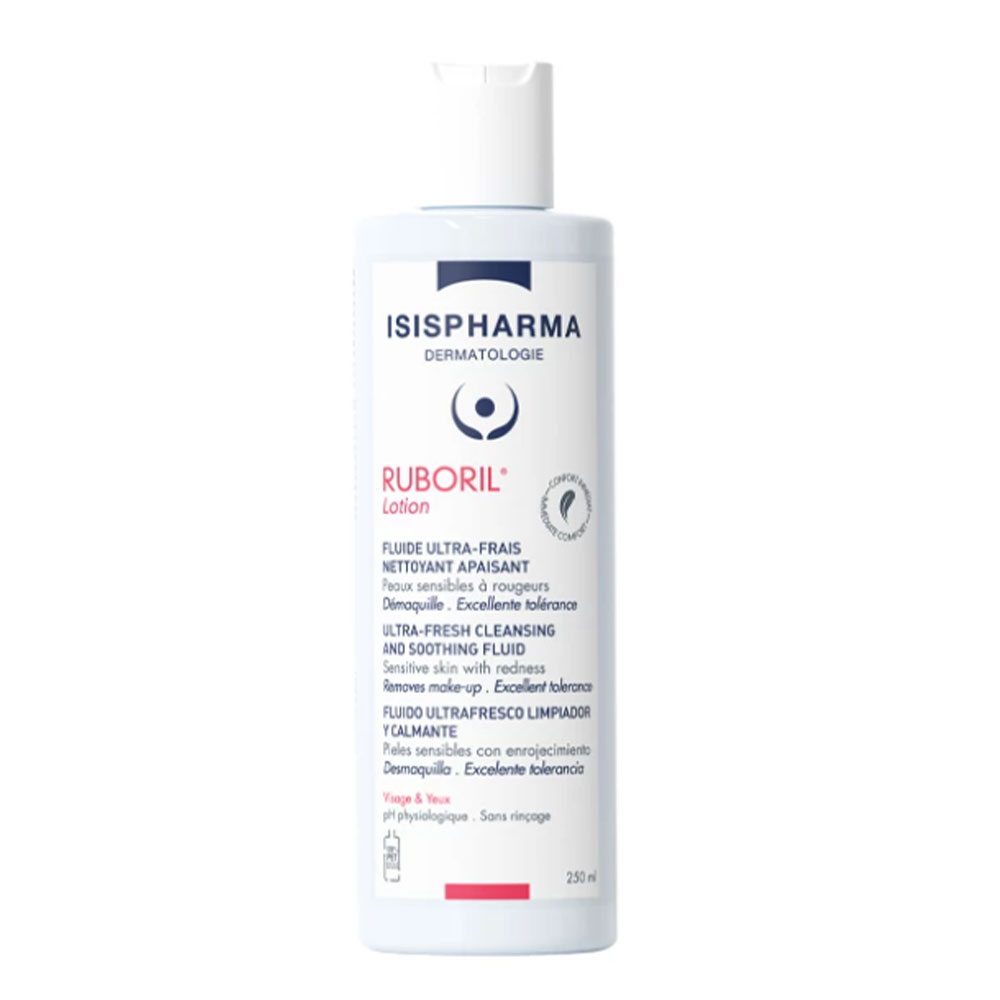 Isispharma Ruboril Loción fluida limpiadora calmante efecto refrescante pieles sensibles con rojeces 250ml