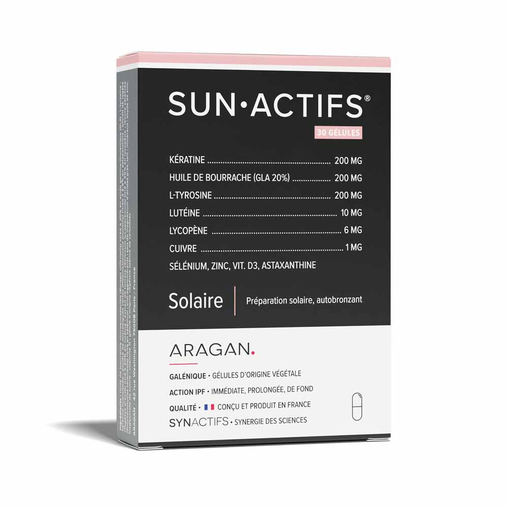 Aragan Synactifs Sunactifs plaintext protección solar 30 cápsulas