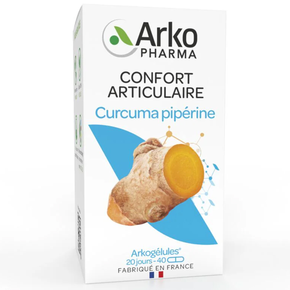 Arkopharma Arkocápsulas Confort Articular Cúrcuma Piperina 40 Gélulas