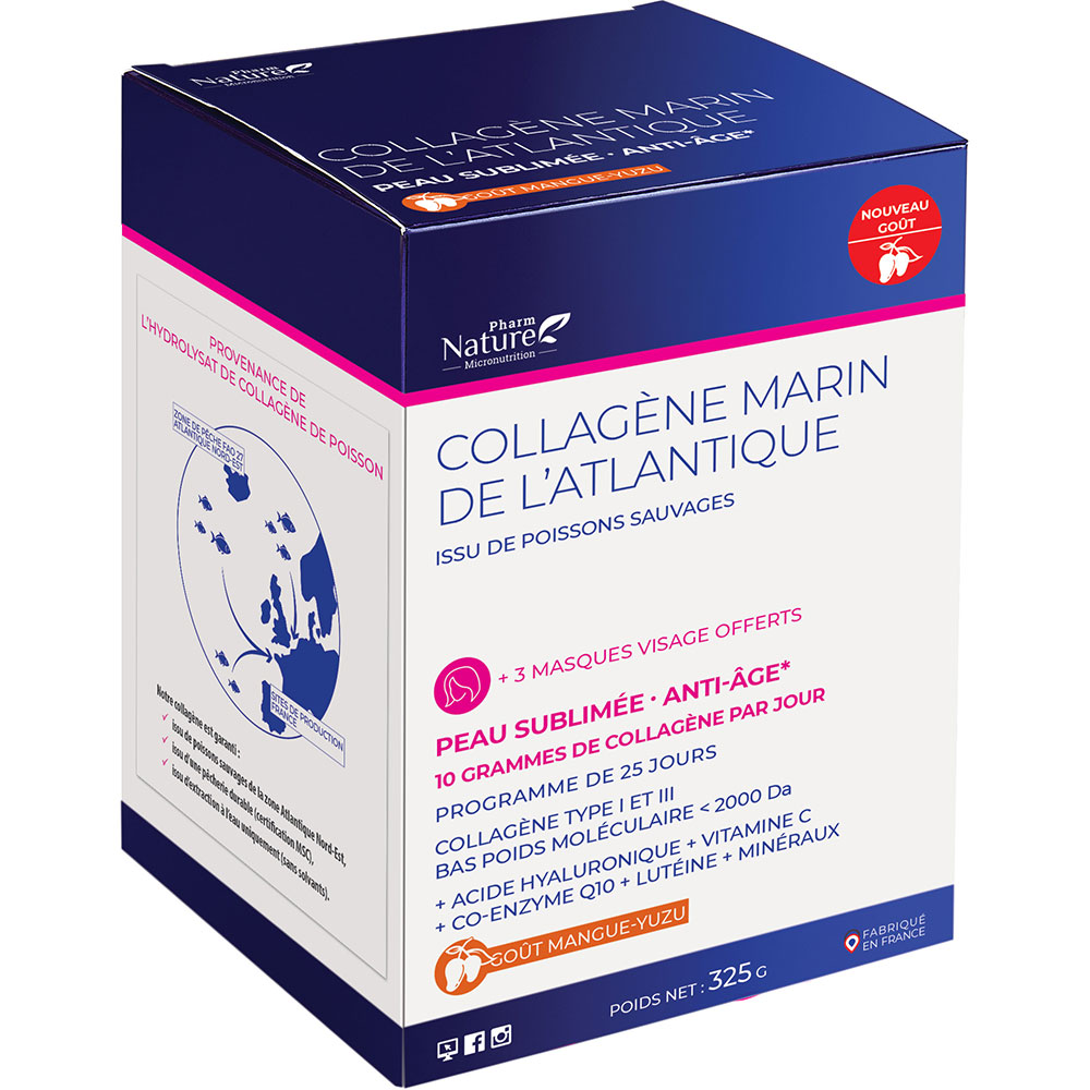 Kersiens Colágeno marino del Atlántico piel sublime antiedad sabor mango y yuzu 325 g