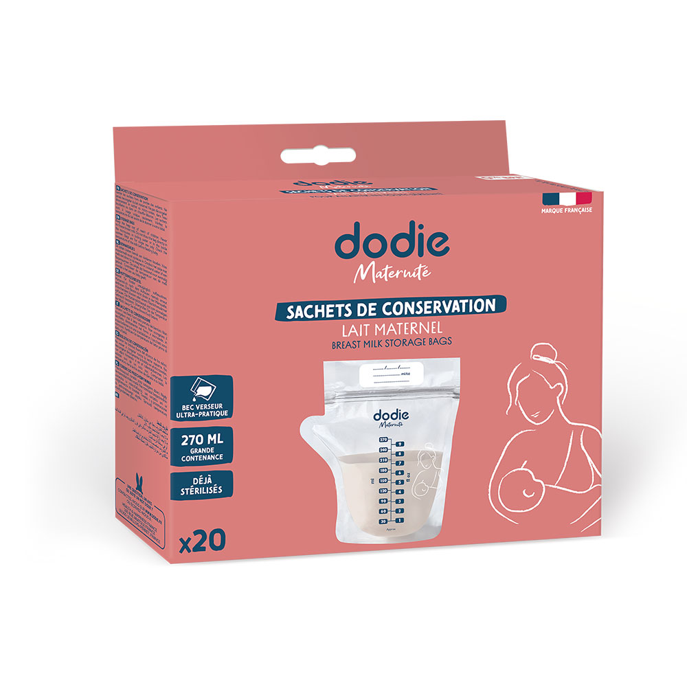 Dodie 20 Bolsas De Conservacion Para La Leche Materna 270ml