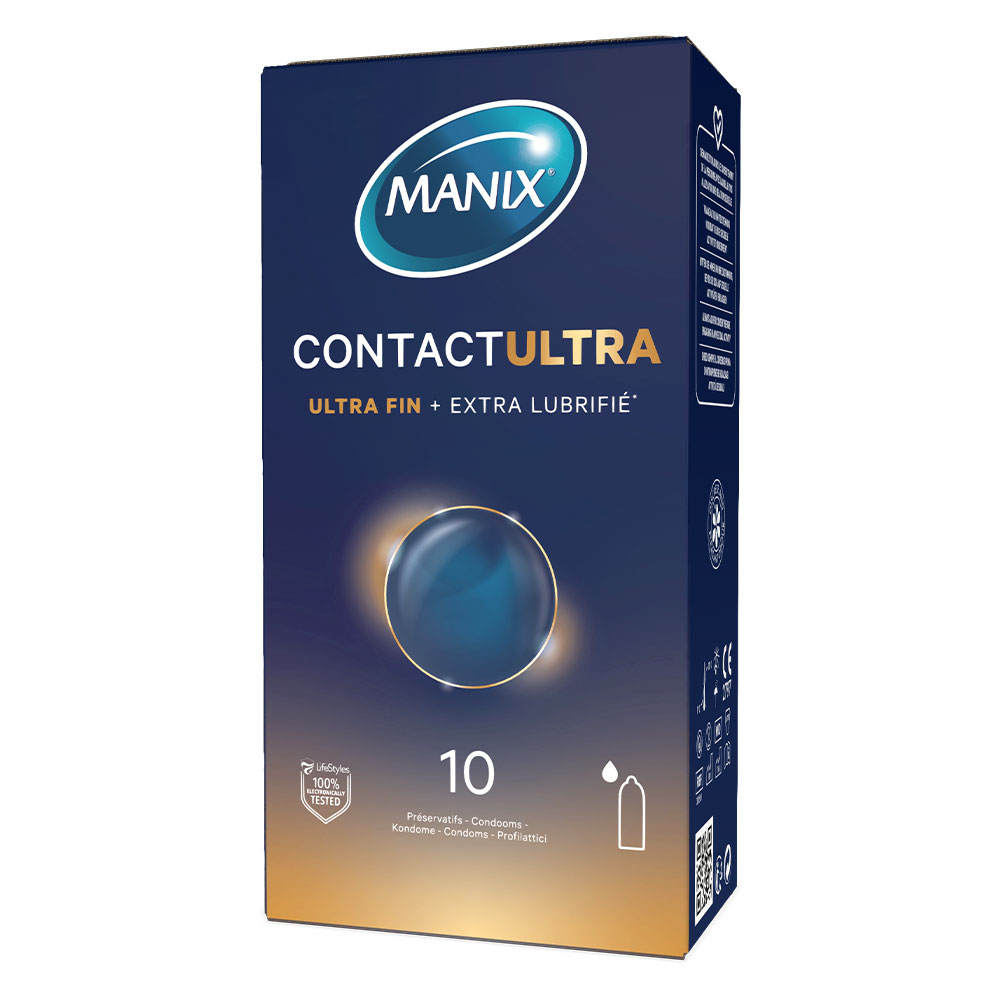 Manix Contact Preservativos Ultra-Finos + Extralubricados x10
