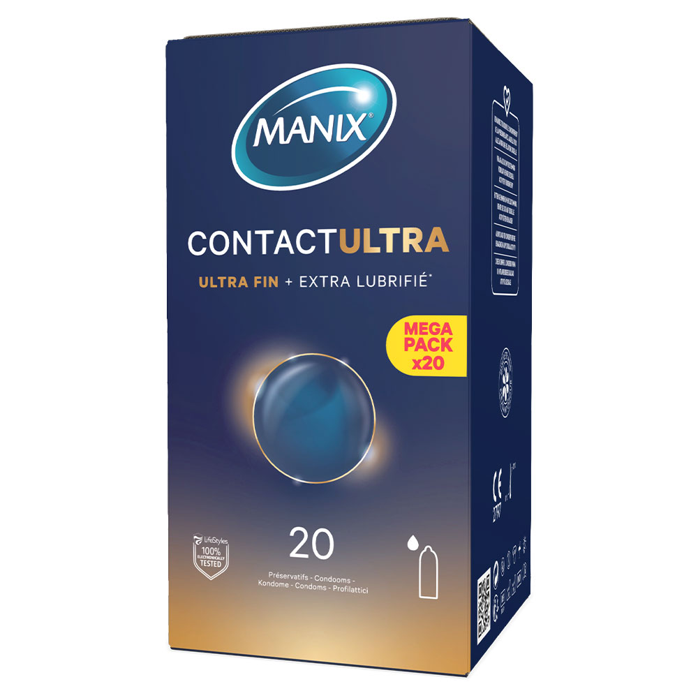 Manix Contact Preservativos Ultra-Finos + Extralubricados x20