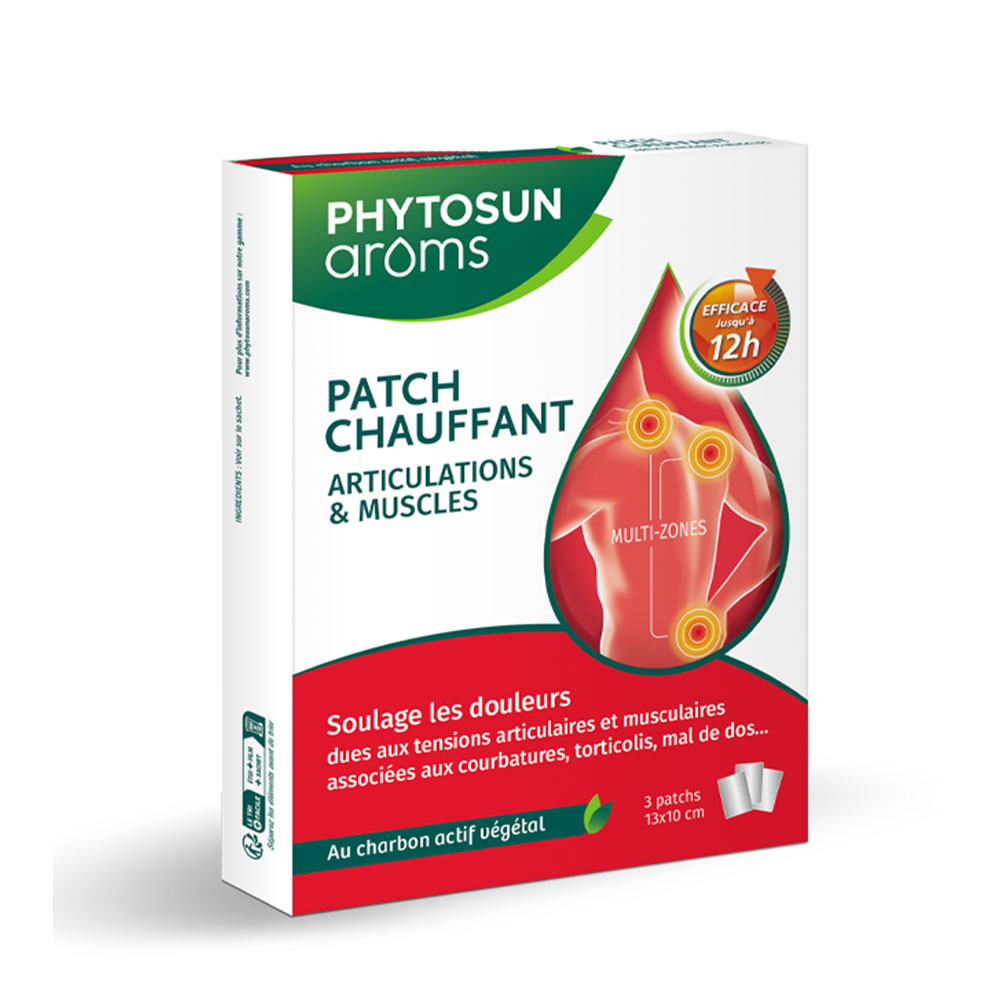 Phytosun Aroms Parche para el calentamiento de Articulaciones y Músculos x3