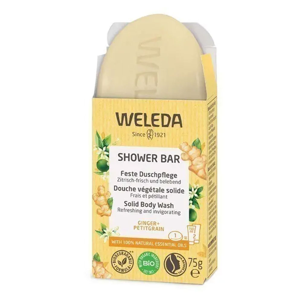 Weleda Ducha de planta maciza Jengibre + Petitgrain 75g