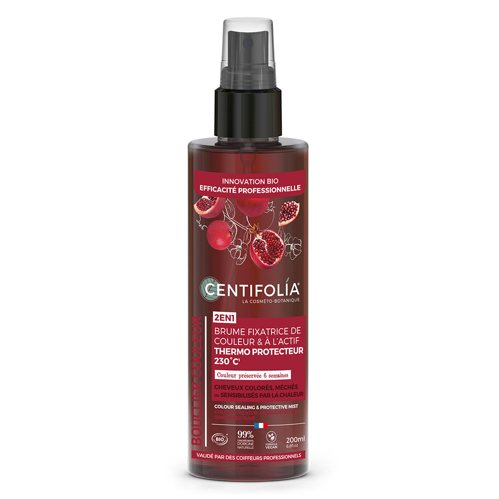 Centifolia Bruma fijadora de color activa Termoprotector 230C para cabellos coloreados o teñidos 200 ml