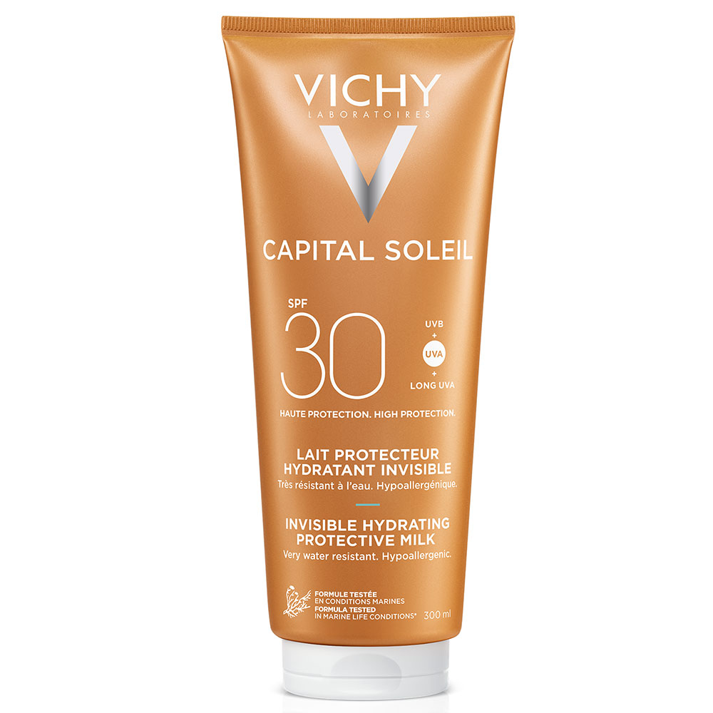 Vichy Capital Soleil Leche protectora invisible SPF30 para rostro y cuerpo 300 ml