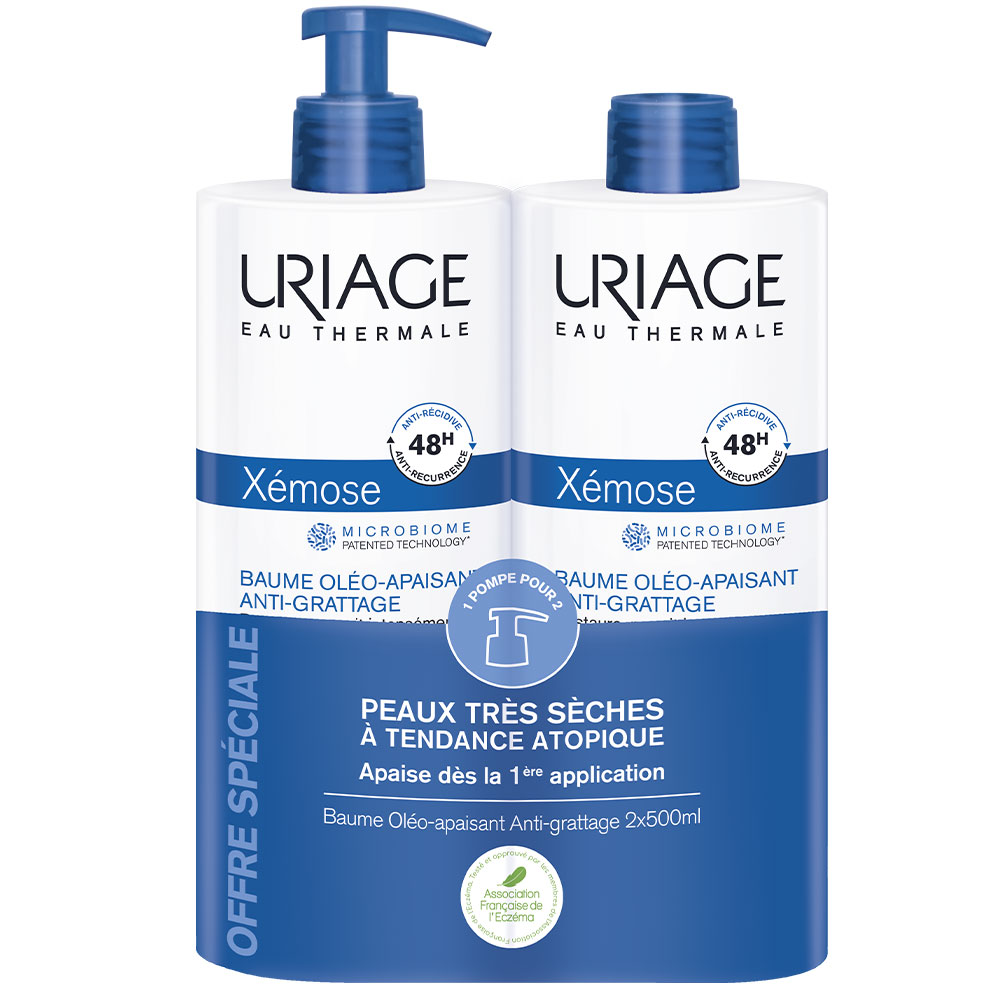 Uriage Xémose C8+ Bálsamo óleo calmante antipicores sequedad severa pieles atópicas 2x500ml