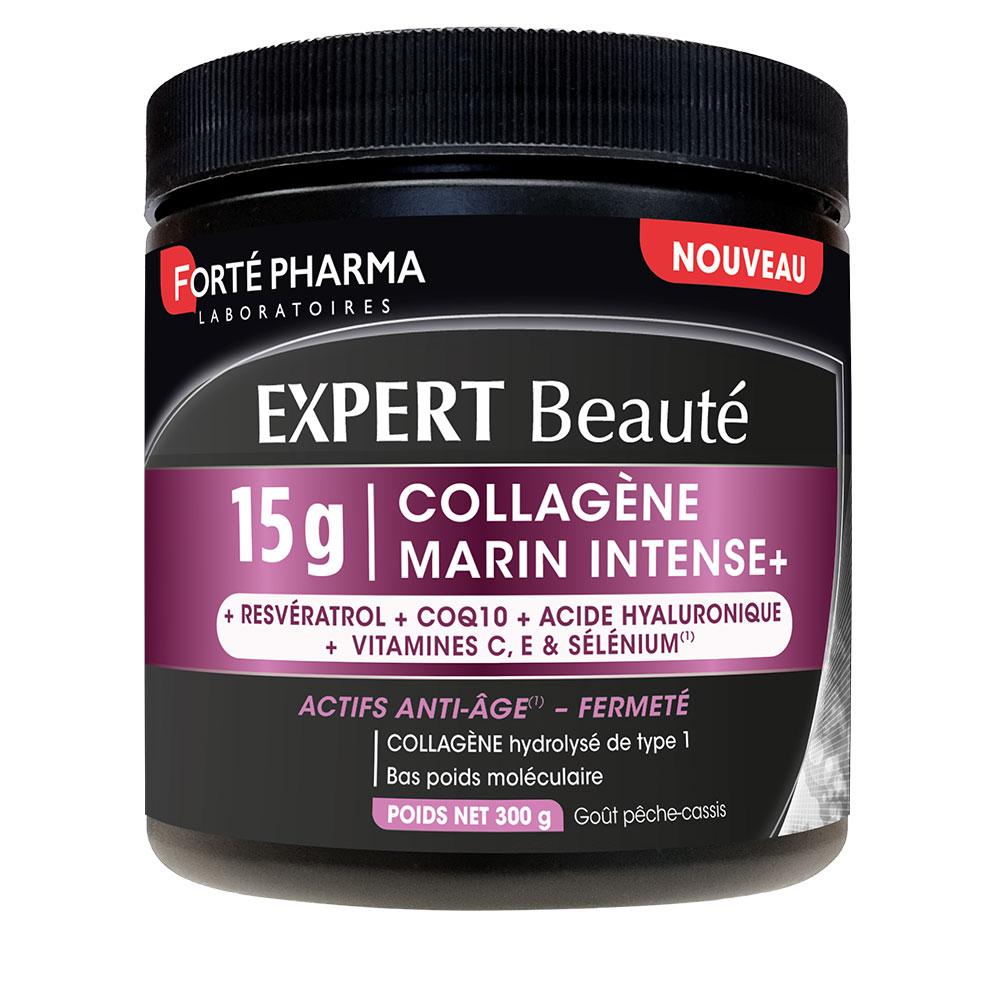Forté Pharma Expert Beauté Colágeno marino intenso+ 15 g sabor melocotón-grosella 300 g