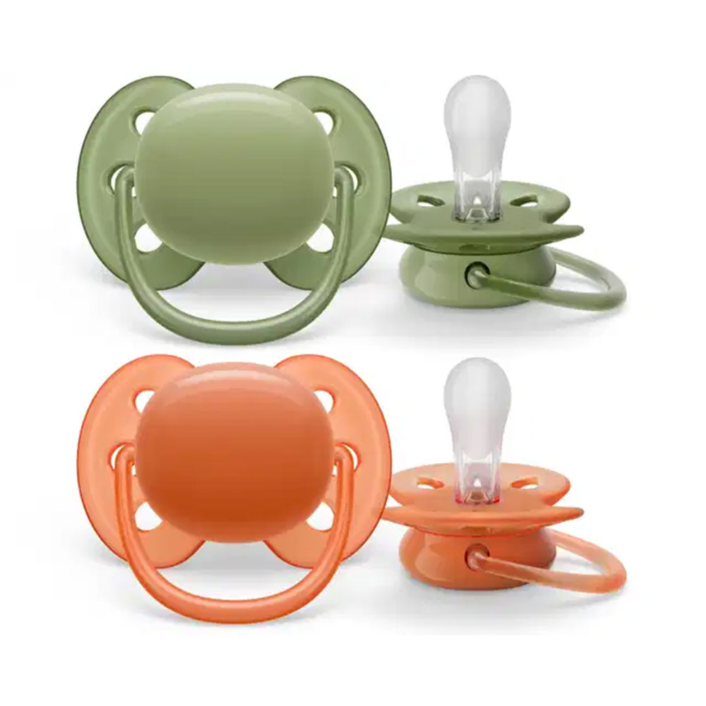 Avent Ultra Soft Chupetes de ortodoncia 18 meses Piel sensible x2