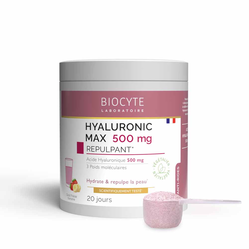 Biocyte Antiarrugas Hayluronic Max sabor fresa-plátano 240g