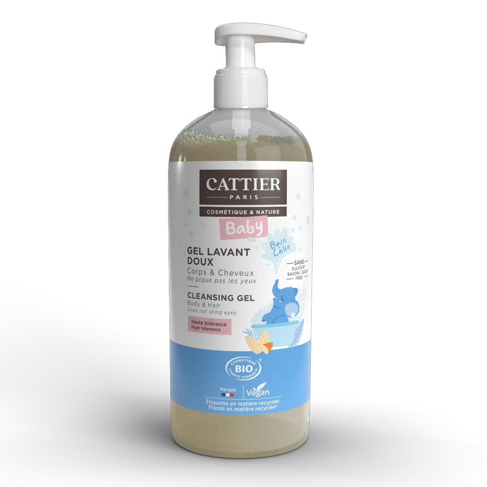 Cattier Bebé Gel Lavant Doux Corps Et Cheveux Bio 500ml