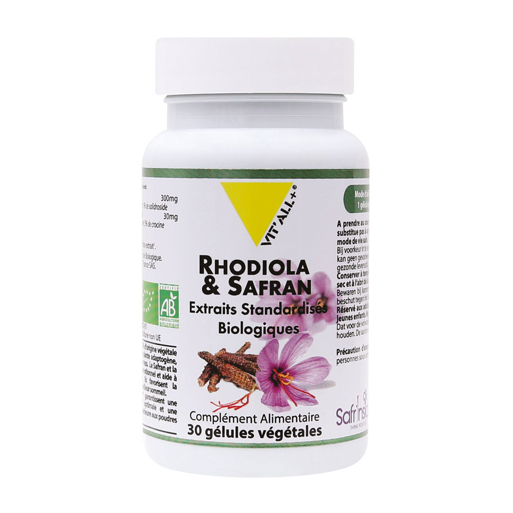 Vit'All+ Rhodiola y Azafrán Bio 30 cápsulas vegetales
