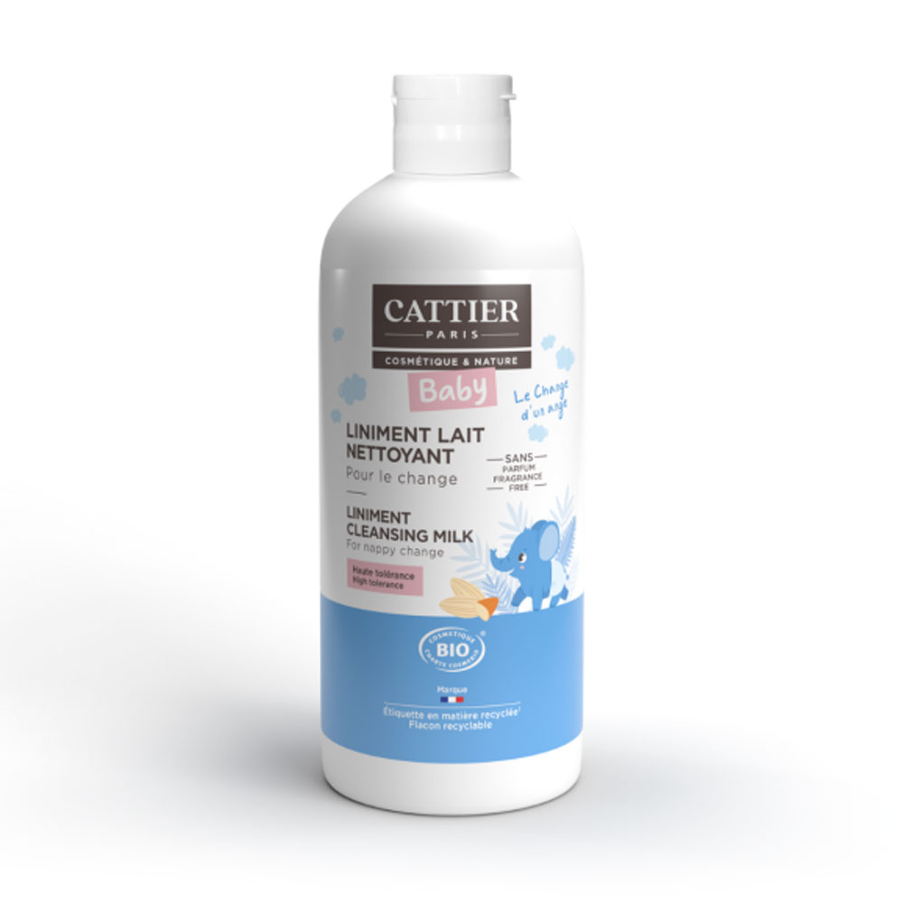 Cattier Bebé Leche limpiadora y linimento para el cambio de pañal Bio 200 ml