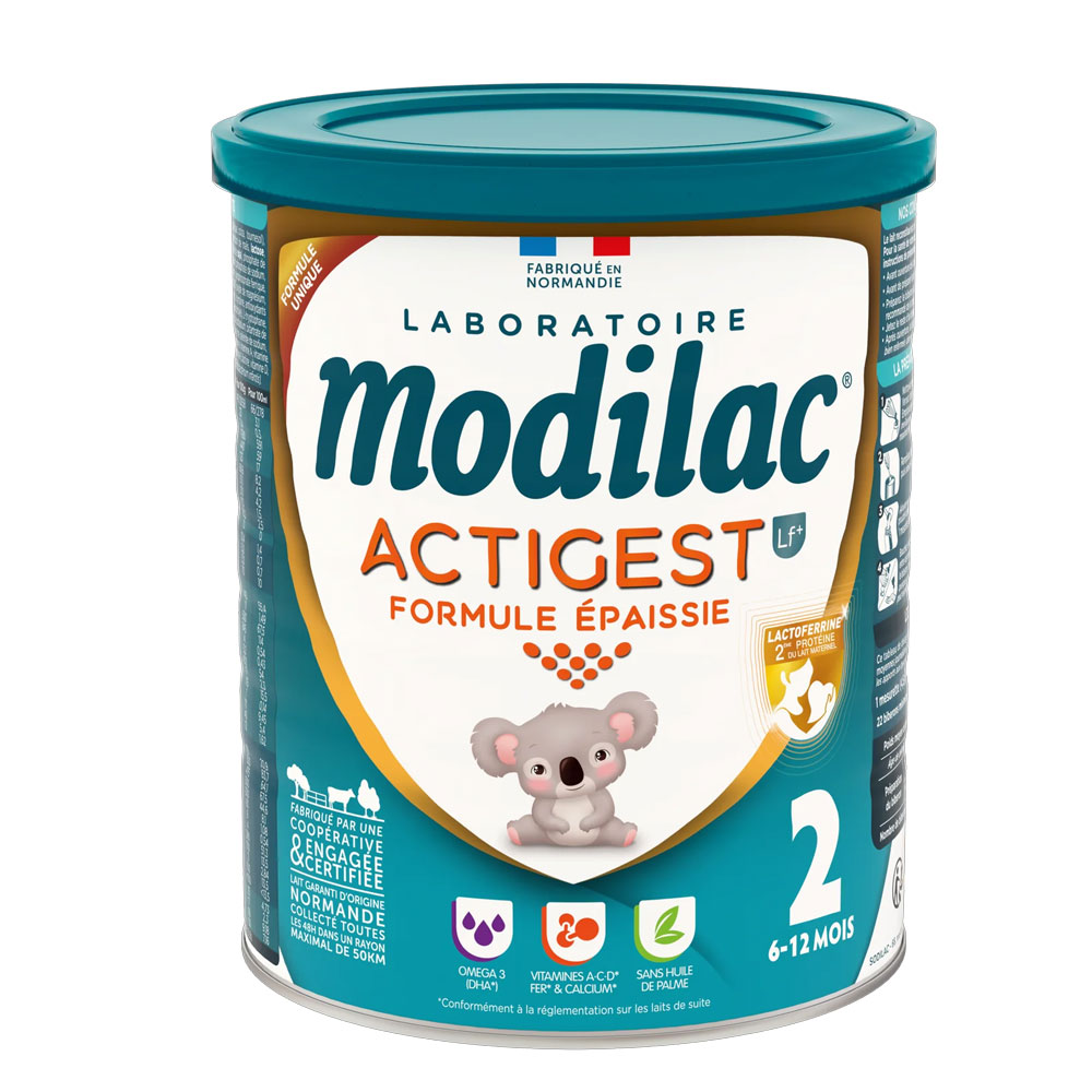 Modilac Actigest Lait En Poudre Formule Epaissie 6 à 12 Mois 800 g