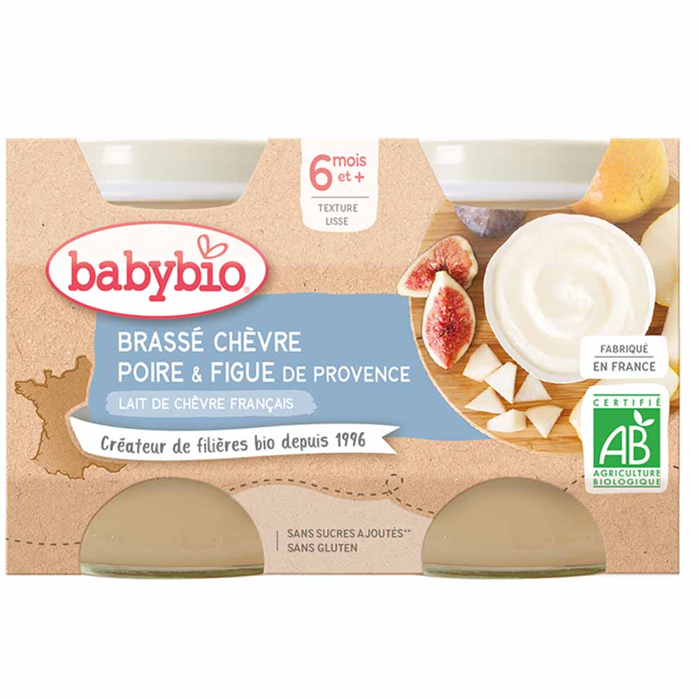 Babybio Postres Tarros de leche de cabra francesa ecológica 6 meses o más 2x130g