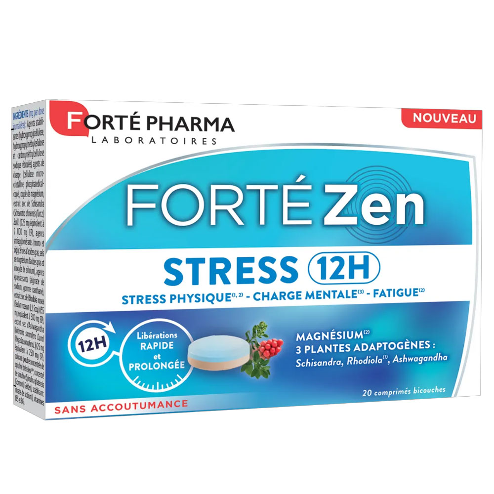 Forté Pharma Forté Zen Estrés 12h vitamina B6 magnesio 20 comprimidos bicapa