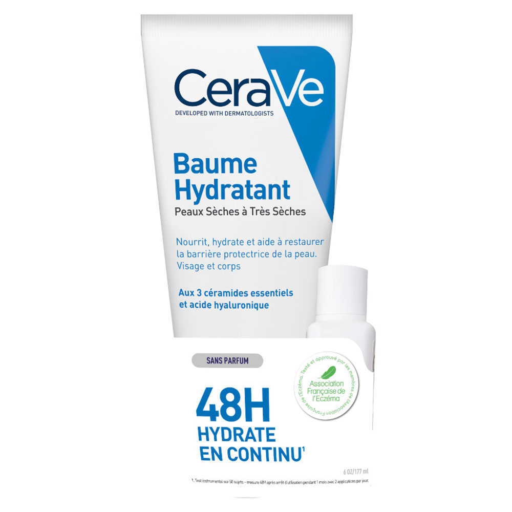 Cerave Body Bálsamo hidratante facial y corporal para pieles secas a muy secas + Mini crema limpiadora de cortesía 177 ml