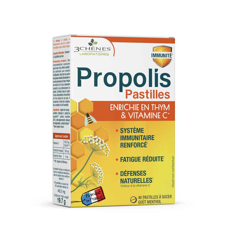 3 Chênes Propolis Pastillas Suavizantes x40