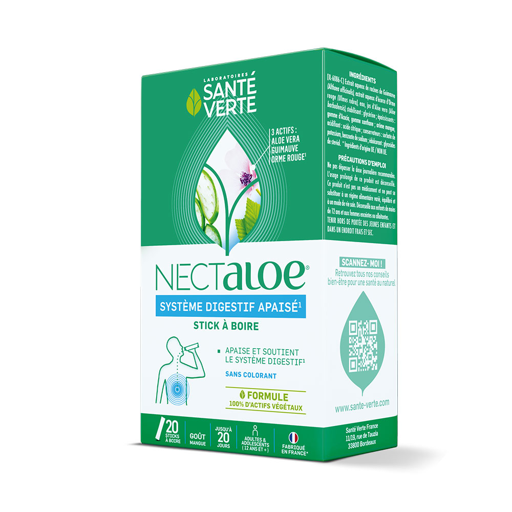 Sante Verte Nectaloe Sticks para beber 20 unidades