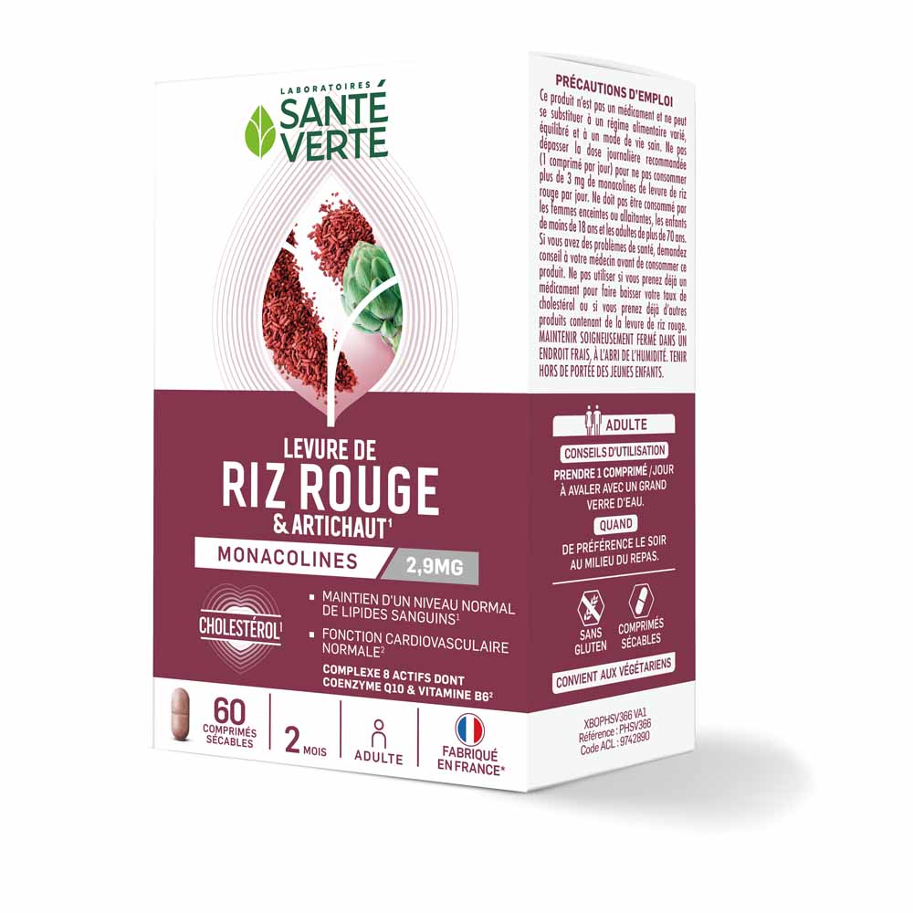 Sante Verte Levadura de arroz rojo y alcachofa 60 comprimidos