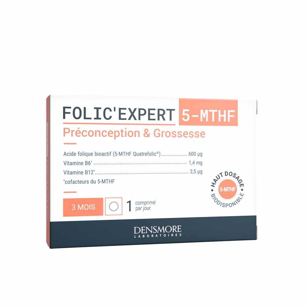 Densmore Folic'expert ácido fólico (5-MTHF) preconcepción y embarazo 90 comprimidos