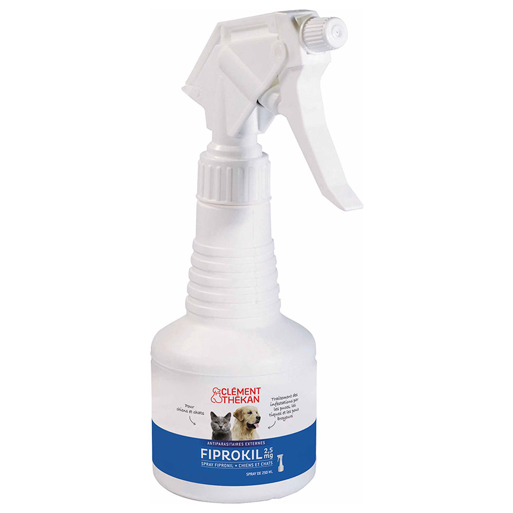 Clement-Thekan Fiprokil Fiprokil Pulgas y Garrapatas Spray Perros y gatos 250 ml